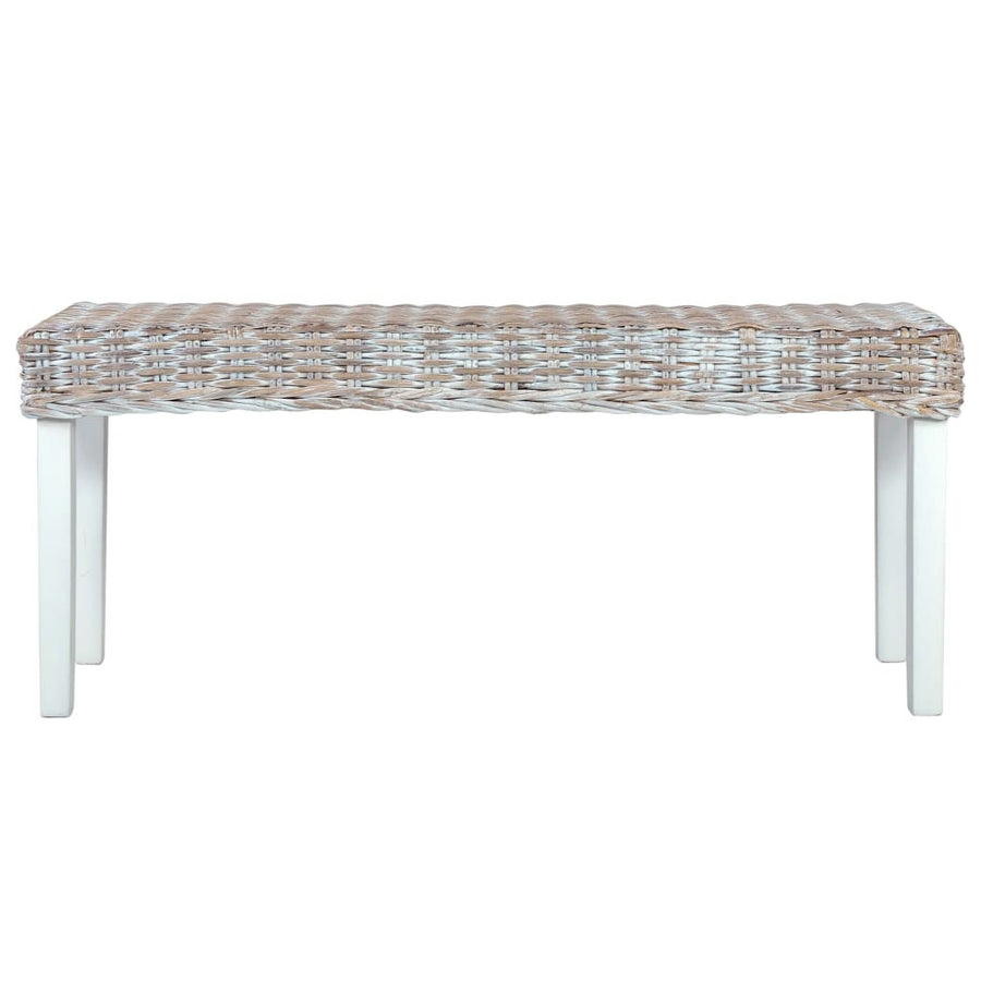 Penkki 110 cm valk. luonnollinen kubu-rottinki/täysi mangopuu