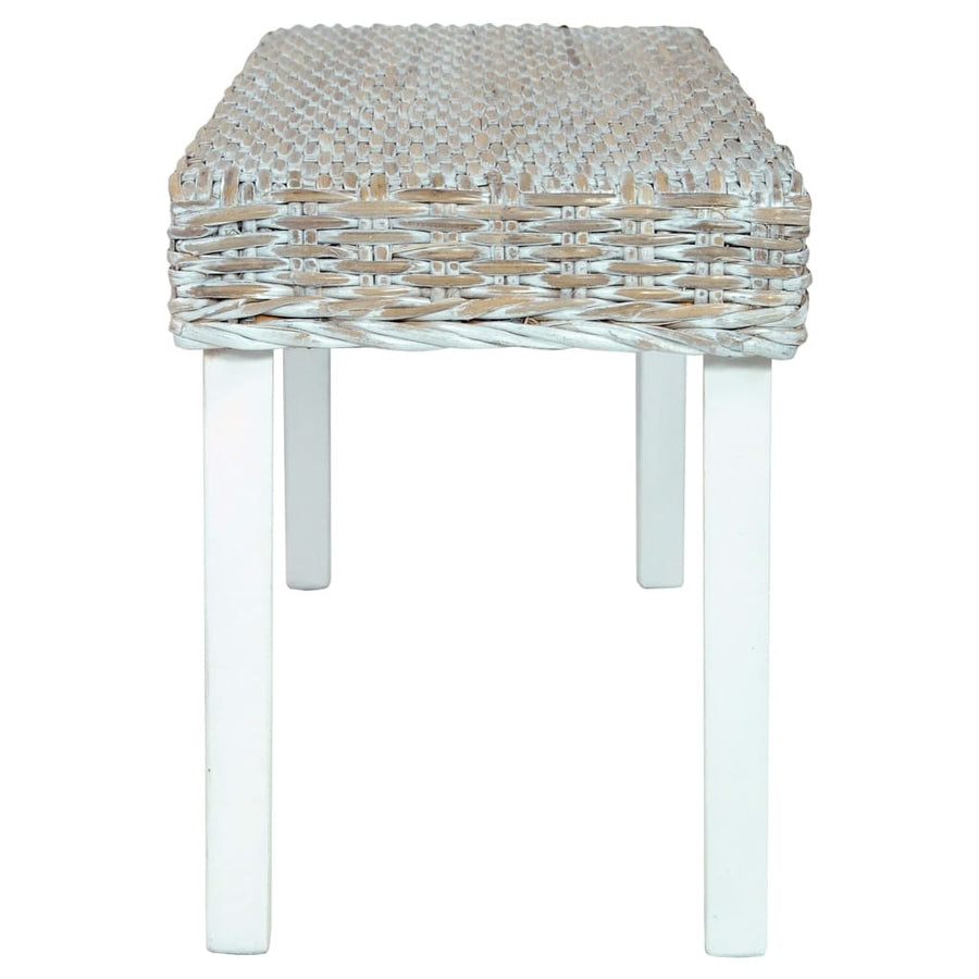 Penkki 110 cm valk. luonnollinen kubu-rottinki/täysi mangopuu