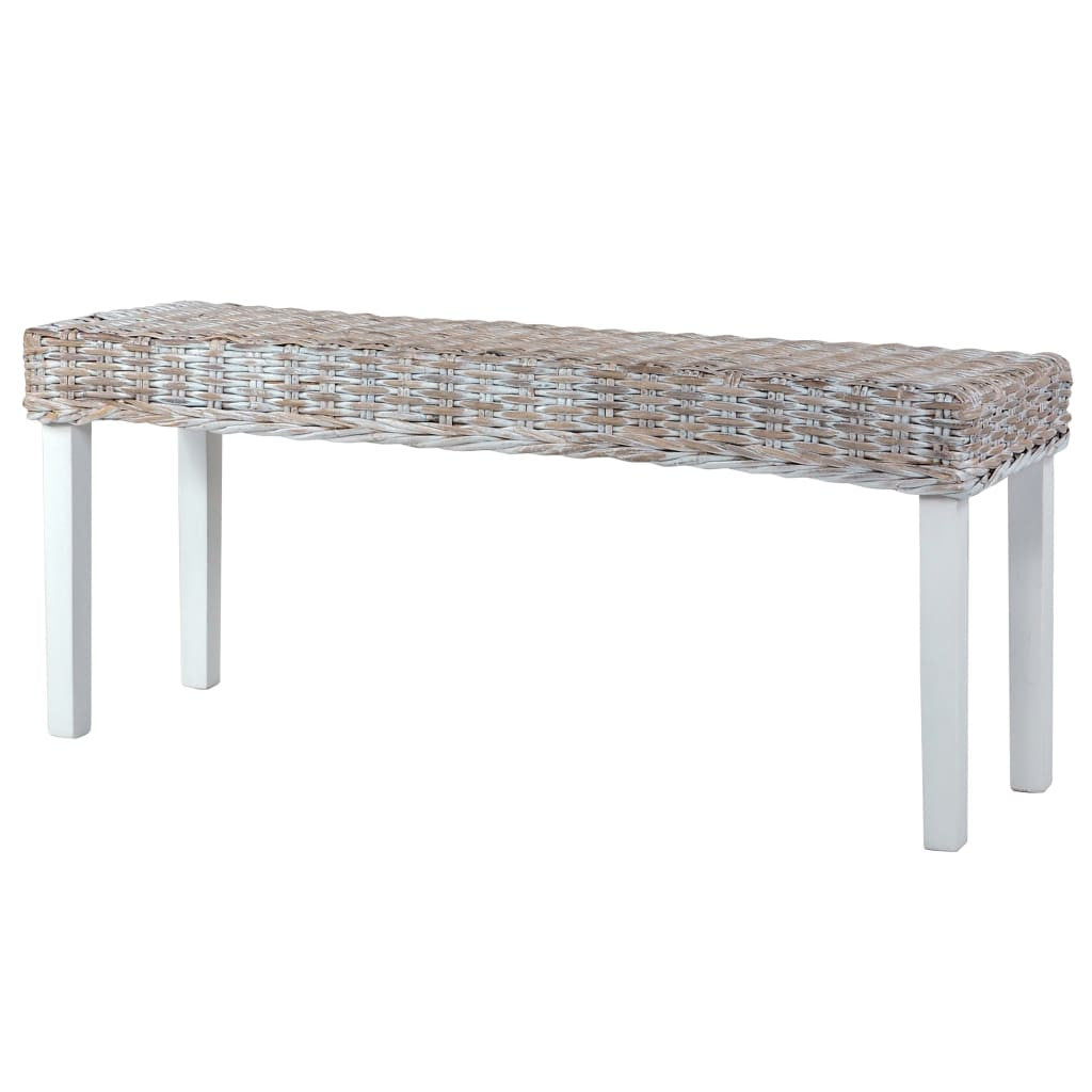 Penkki 110 cm valk. luonnollinen kubu-rottinki/täysi mangopuu
