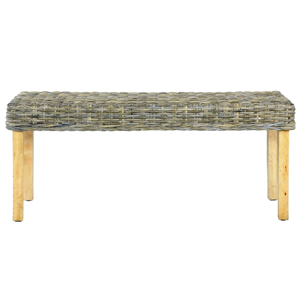 Penkki 110 cm luonnollinen kubu-rottinki ja täysi mangopuu