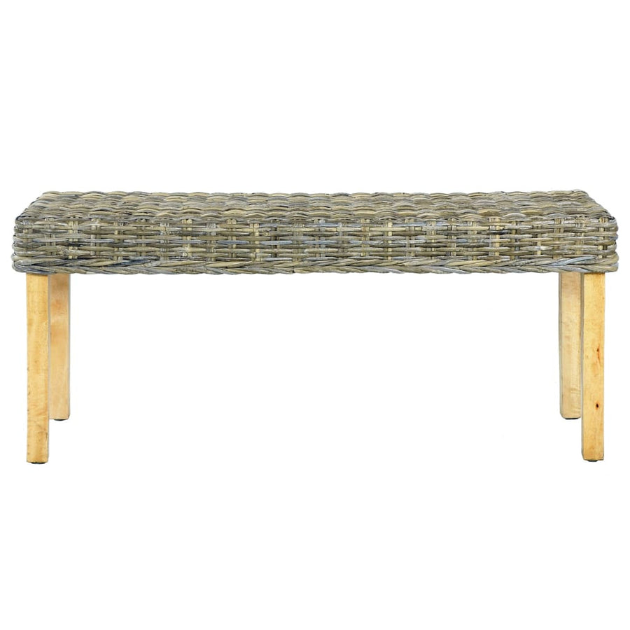 Penkki 110 cm luonnollinen kubu-rottinki ja täysi mangopuu
