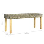 Penkki 110 cm luonnollinen kubu-rottinki ja täysi mangopuu