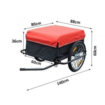 Cykelkärra (röd/svart)