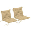 Tuolintyynyt selkänojalla, 2 kpl, 98 x 50 x 8 cm, khaki