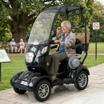 Senioriskootteri 800W – 48V20Ah litiumakku, 25 km/h, toimintasäde 40–70 km