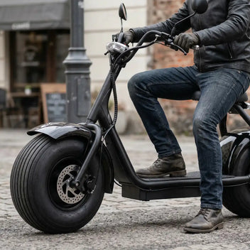 Elscooter 1000 W 25 km/h – 60V 12Ah, upp till 40 km, svart