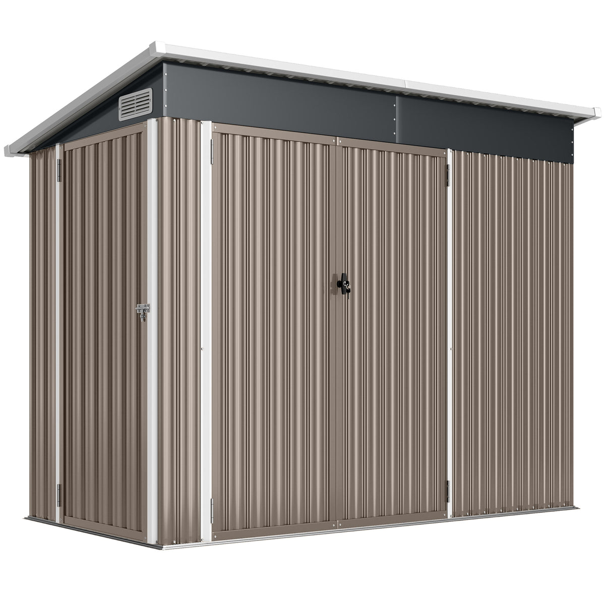 Peltivaja kolmella ovella, 2,68 m², vaaleanharmaa