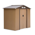 Peltivaja liukuovilla, 2,13 x 1,30 x 1,85 m, keltainen