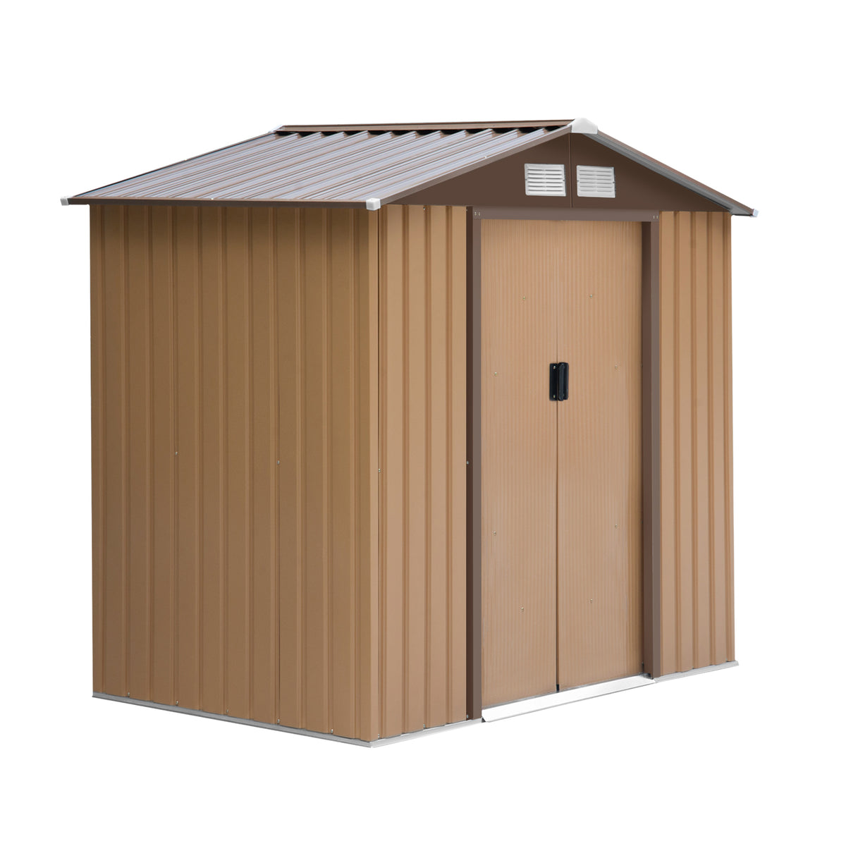 Peltivaja liukuovilla, 2,13 x 1,30 x 1,85 m, keltainen