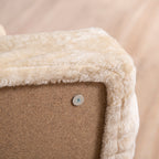 Lemmikin portaat 4 askelmaa, pestävä pluchepäällinen, 5 kg asti, korkeus 44 cm, beige