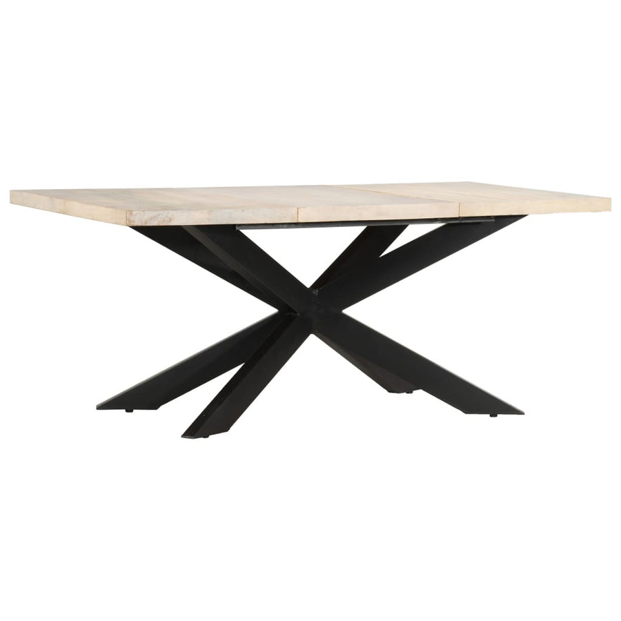 Matbord 180x90x76 cm blekt mangoträ