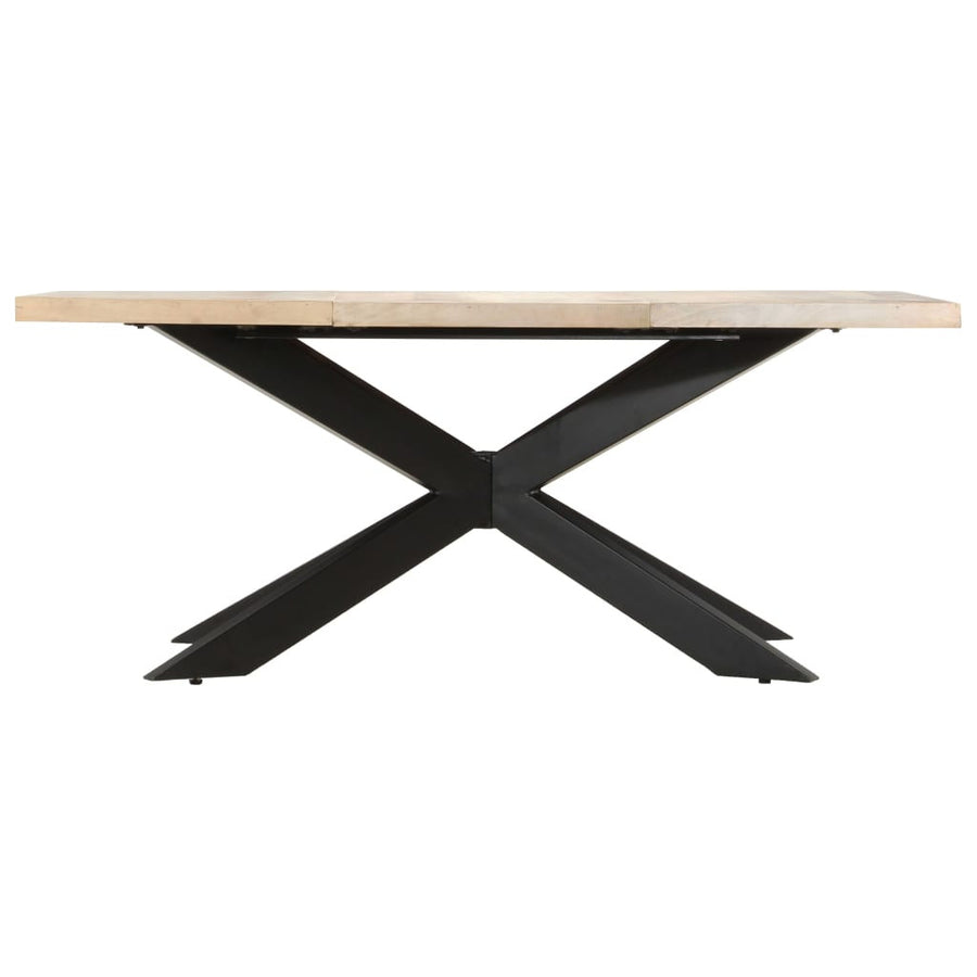 Matbord 180x90x76 cm blekt mangoträ