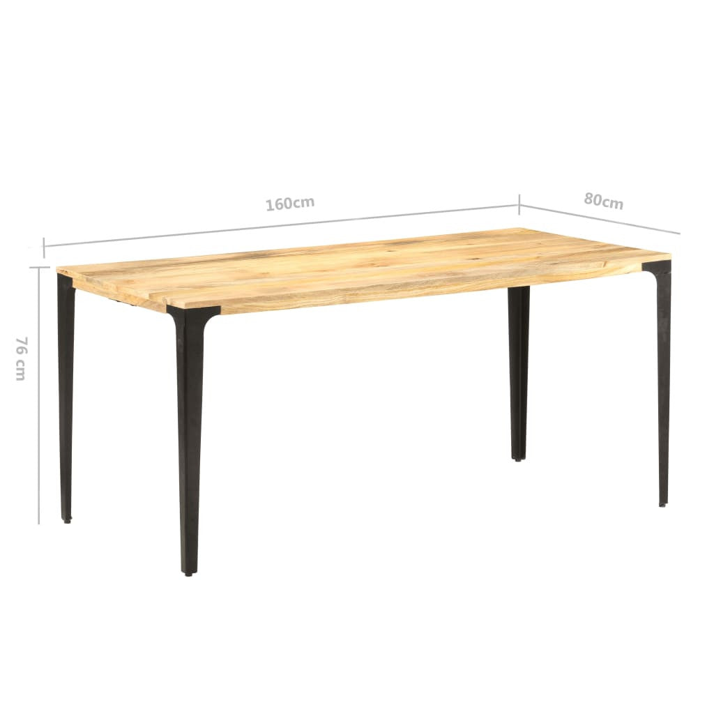 Matbord 160x80x76 cm massivt mangoträ