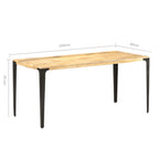 Matbord 160x80x76 cm massivt mangoträ