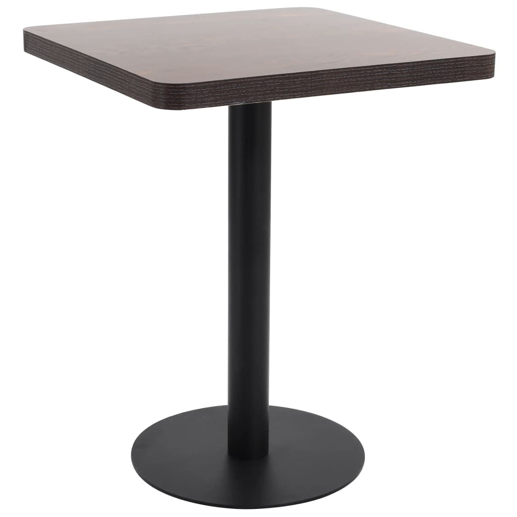 Bistrobord, mörkbrunt, 60x60 cm, MDF