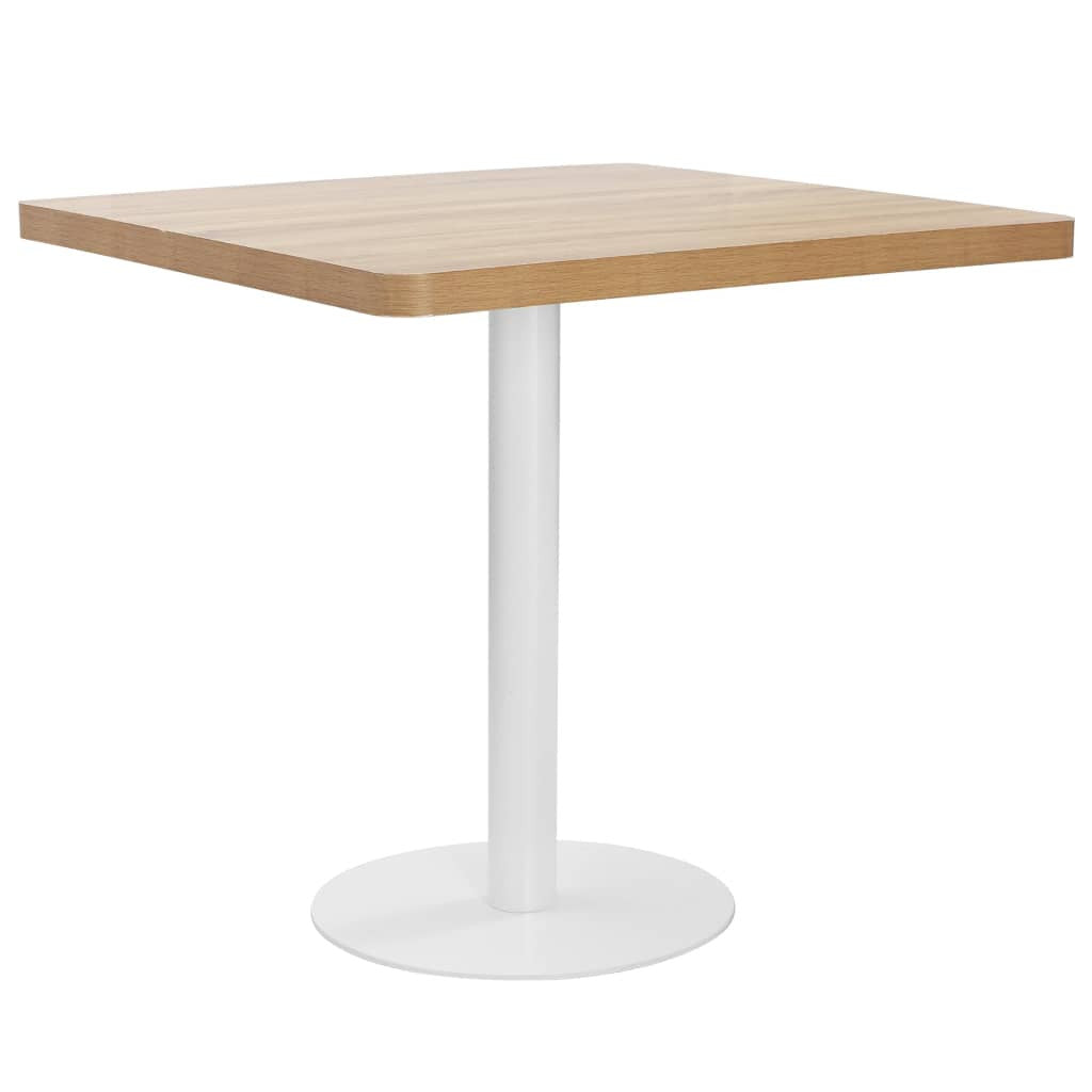 Bistrobord, ljusbrunt, 80x80 cm, MDF