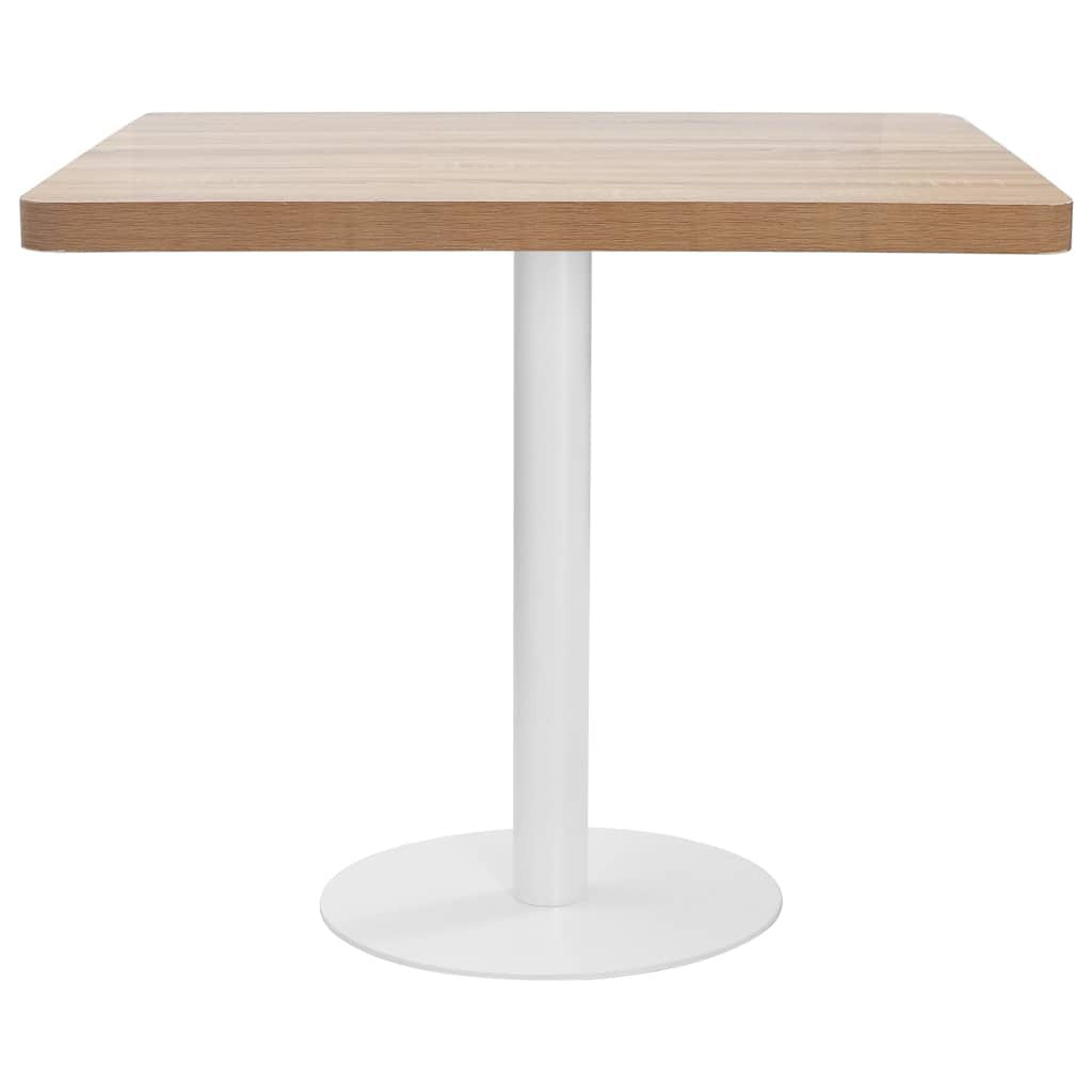 Bistrobord, ljusbrunt, 80x80 cm, MDF