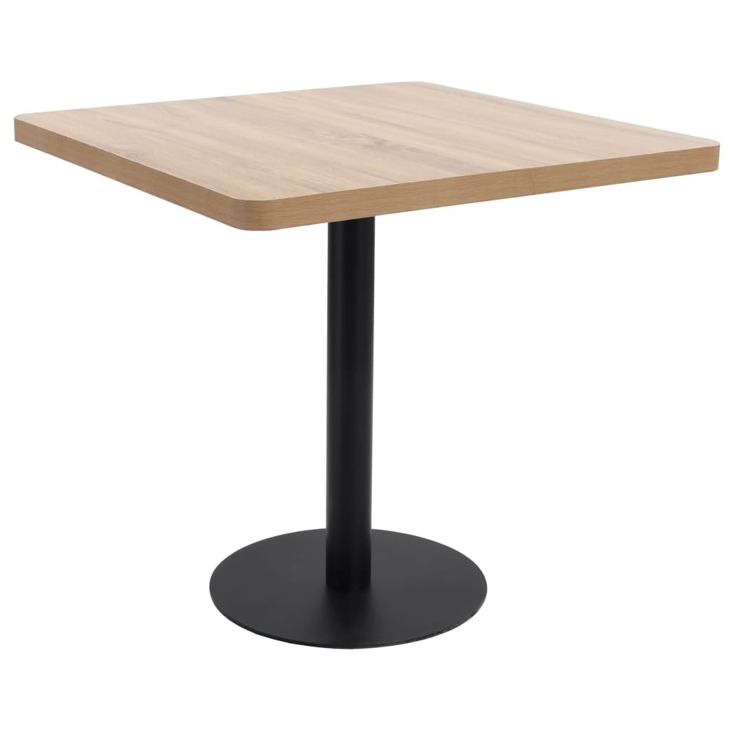 Bistrobord, ljusbrunt, 80x80 cm, MDF