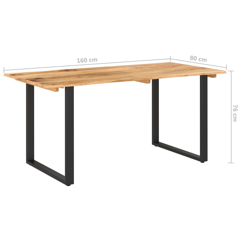 Matbord 160x80x76 cm massivt akaciaträ