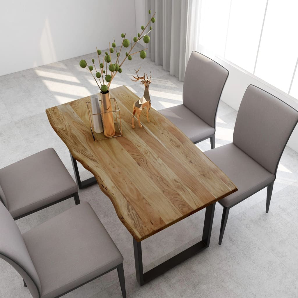 Matbord 140x70x76 cm massivt akaciaträ