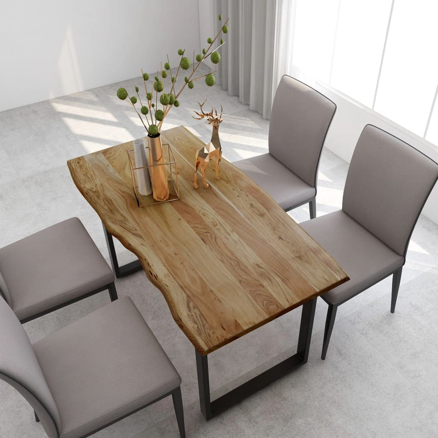 Matbord 140x70x76 cm massivt akaciaträ