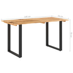 Matbord 140x70x76 cm massivt akaciaträ