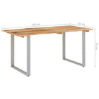 Matbord 160x80x76 cm massivt akaciaträ