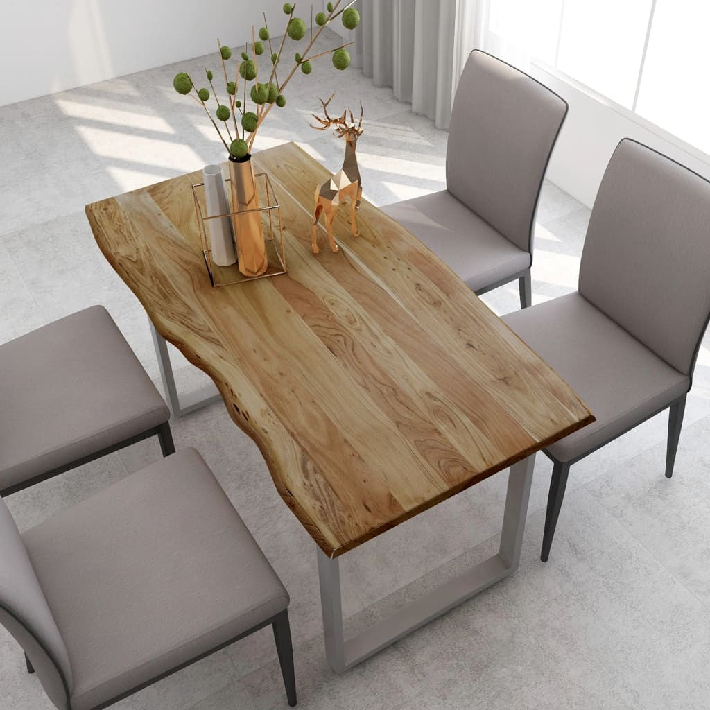 Matbord 140x70x76 cm massivt akaciaträ