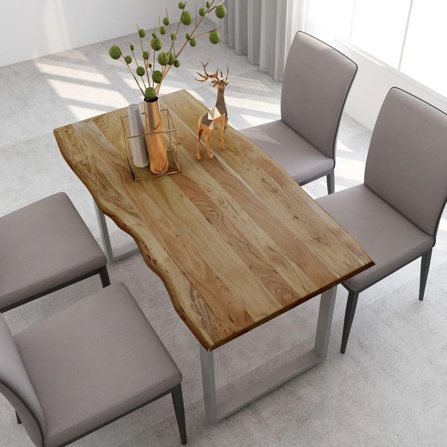 Matbord 140x70x76 cm massivt akaciaträ