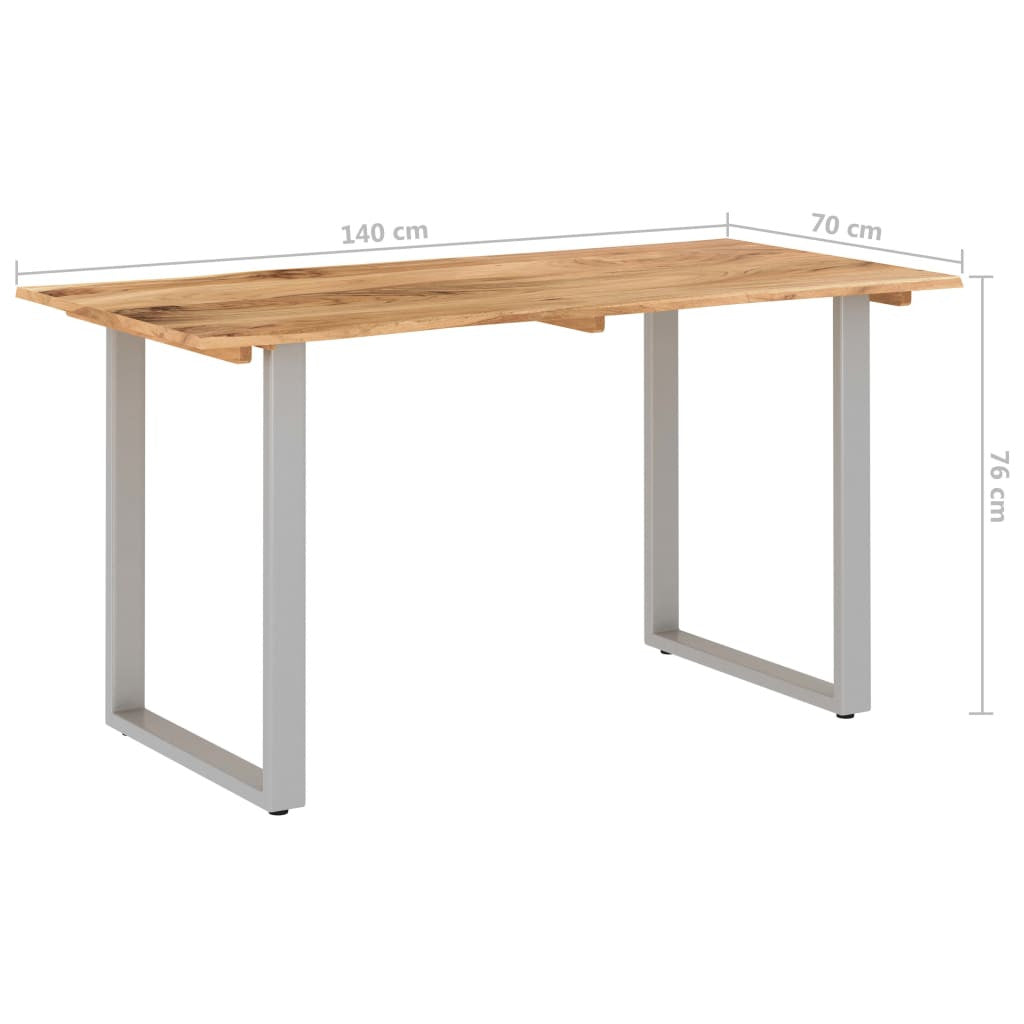 Ruokapöytä 140x70x76 cm täysi akaasiapuu