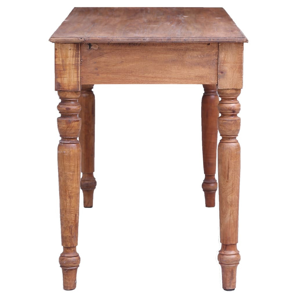 Työpöytä vetolaatikoilla 117x57x75 cm täysi kierrätetty puu