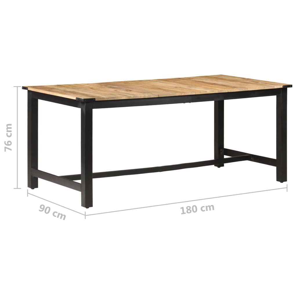 Matbord 180x90x76 cm massivt grovt mangoträ