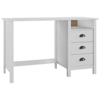 Työpöytä Hill Range 3 laatikolla 120x50x74 cm täysi mänty