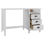 Työpöytä Hill Range 3 laatikolla 120x50x74 cm täysi mänty