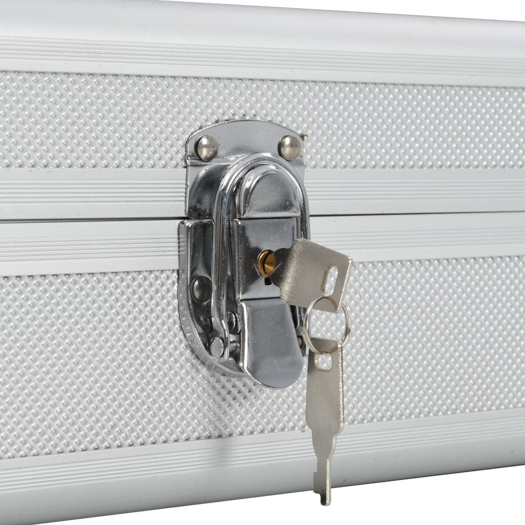 Asekotelo hopea 118x38x12 cm alumiini