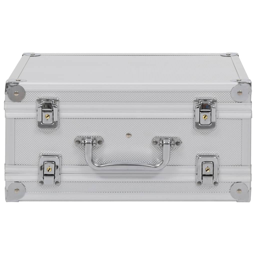 Asekotelo 31x26cm alumiini ABS hopea