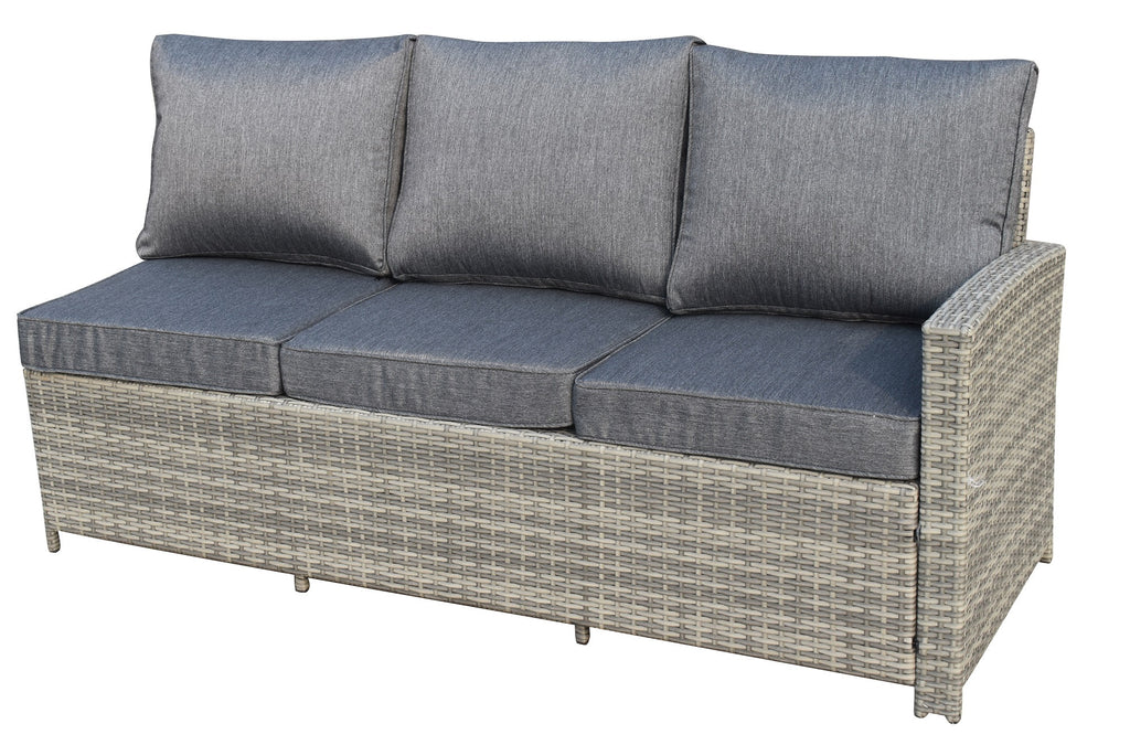 POHJOLA GARDEN XXXL Polyrottinki Kulmasohvaryhmä ja Puutarhapöytä, harmaa, BRYNOLF