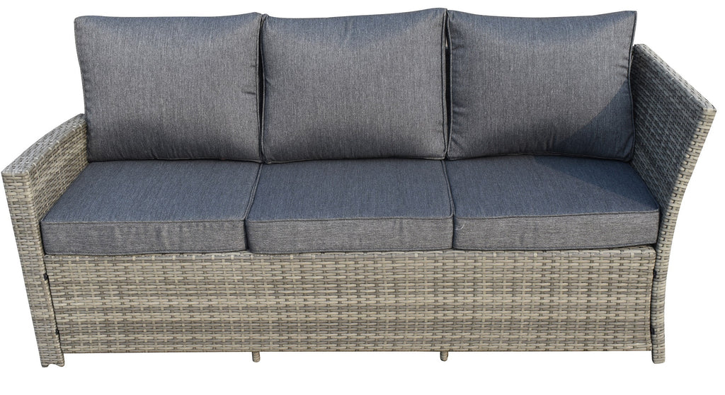 POHJOLA GARDEN XXXL Polyrottinki Kulmasohvaryhmä ja Puutarhapöytä, harmaa, BRYNOLF