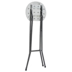 Kokoontaitettavat baarijakkarat 2 kpl HDPE ja teräs valkoinen