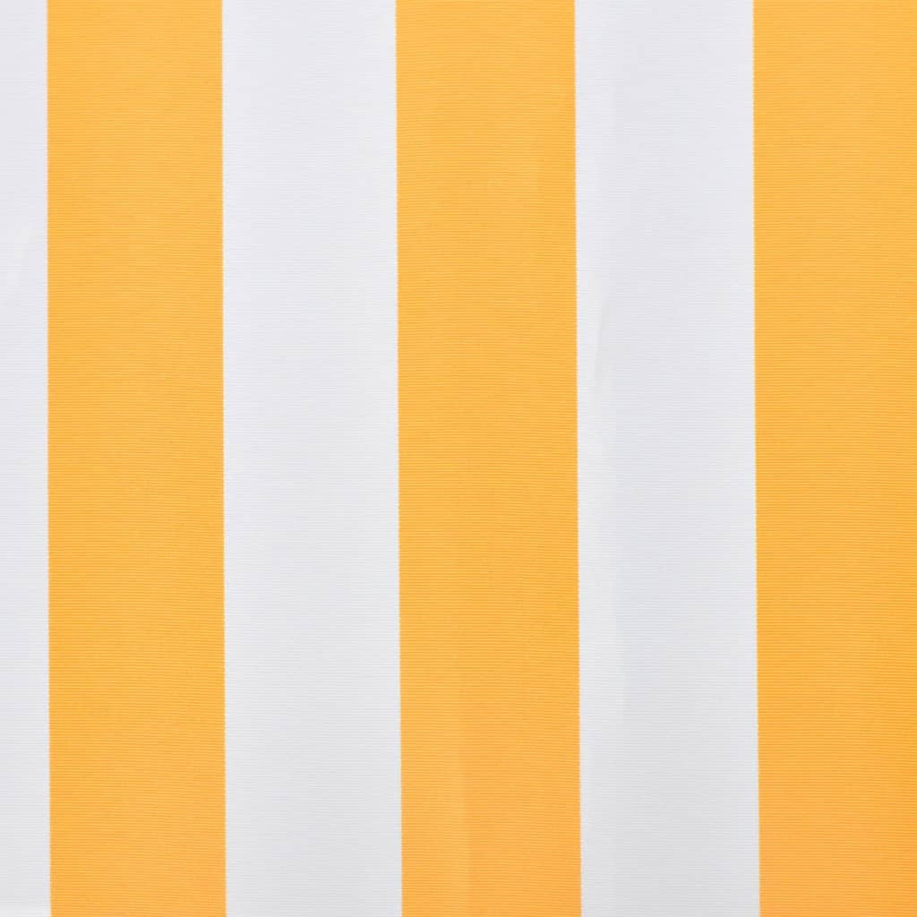 Markiisi-/aurinkovarjo auringonkukan keltainen/valkoinen 6x3 m