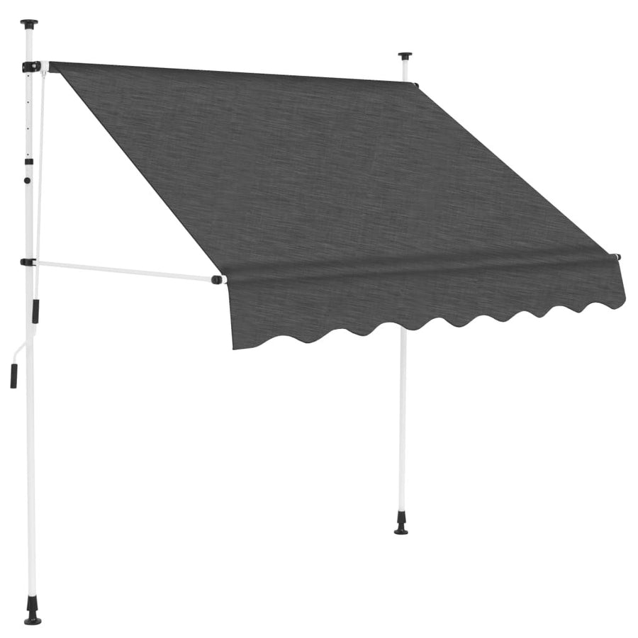 Manuellt infällbar markis 200 cm antracit