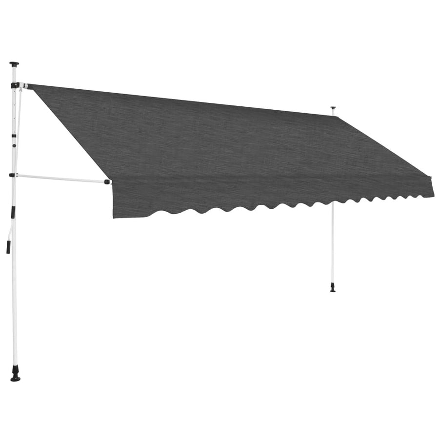 Manuellt infällbar markis 400 cm antracit