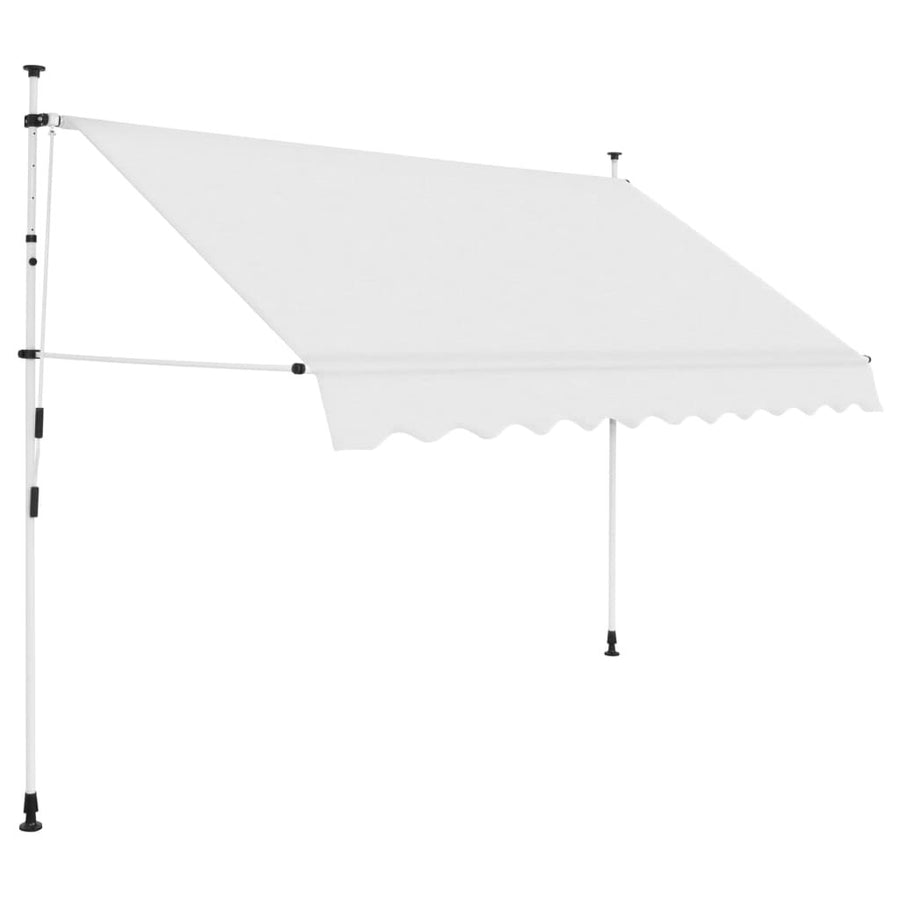 Manuellt infällbar markis 300 cm krämfärgad
