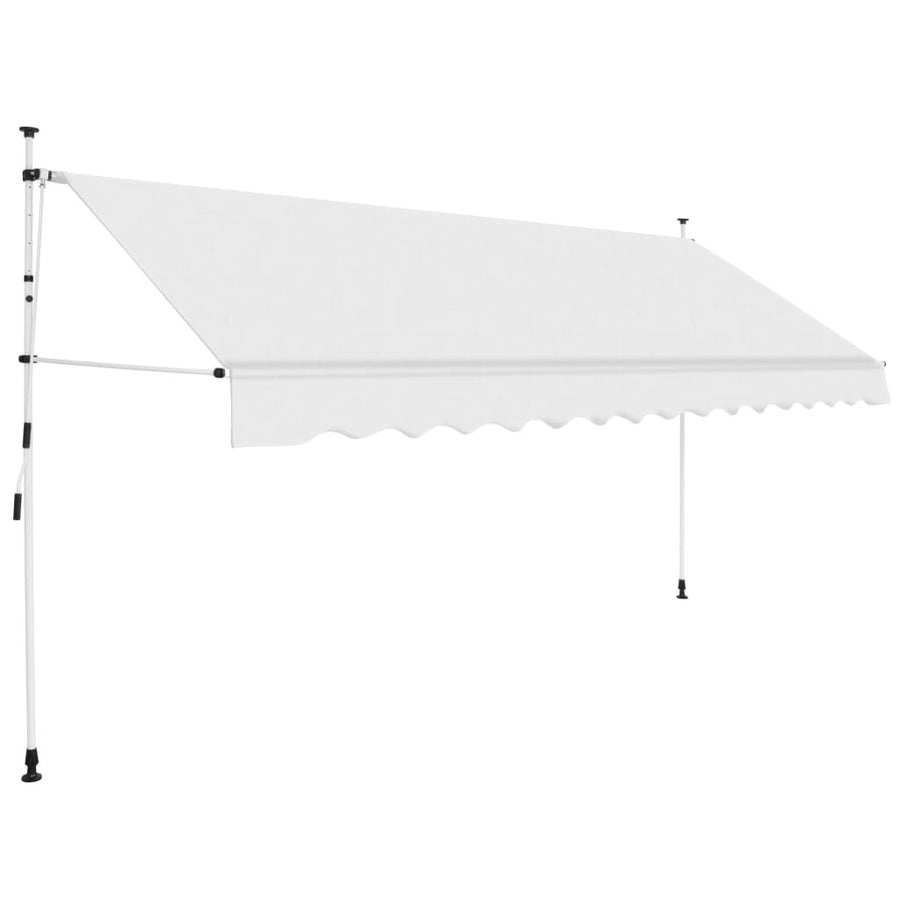 Manuellt infällbar markis 400 cm krämfärgad