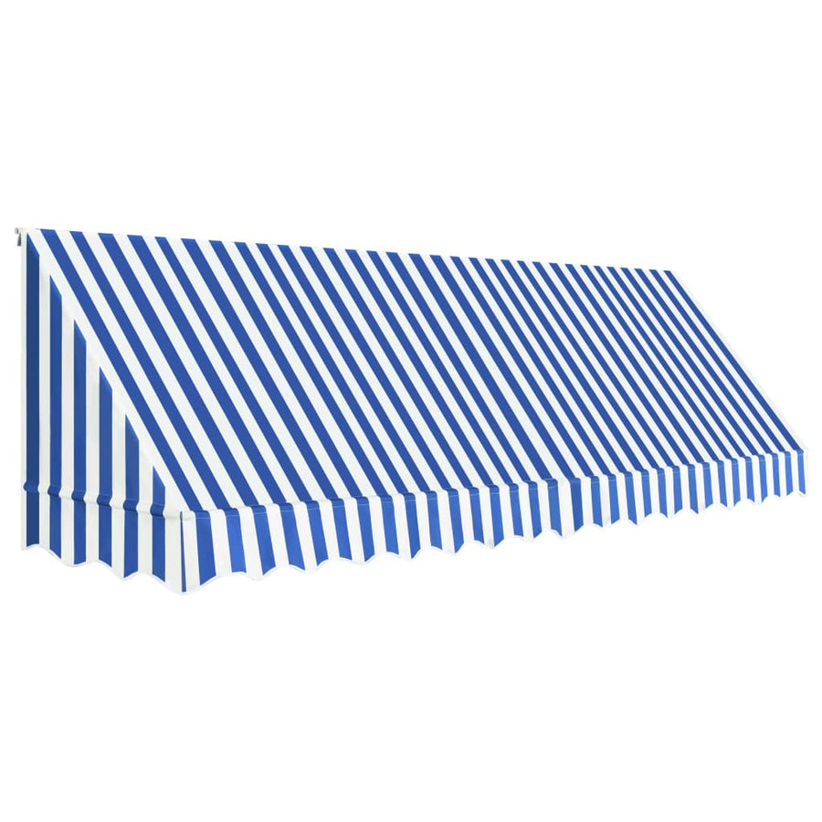 Bistromarkis 400 x 120 cm blå och vit