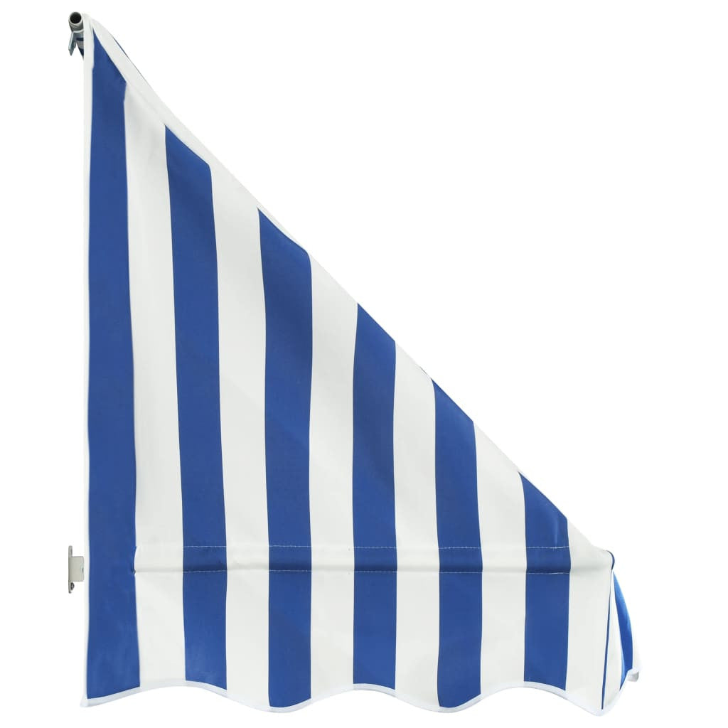 Bistromarkiisi 400 x 120 cm sininen ja valkoinen