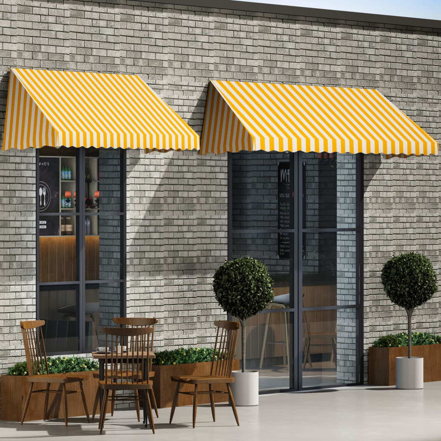 Bistromarkis 300x120 cm orange och vit
