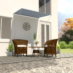 Sisäänkelattava markiisi 150x150 cm sininen ja valkoinen