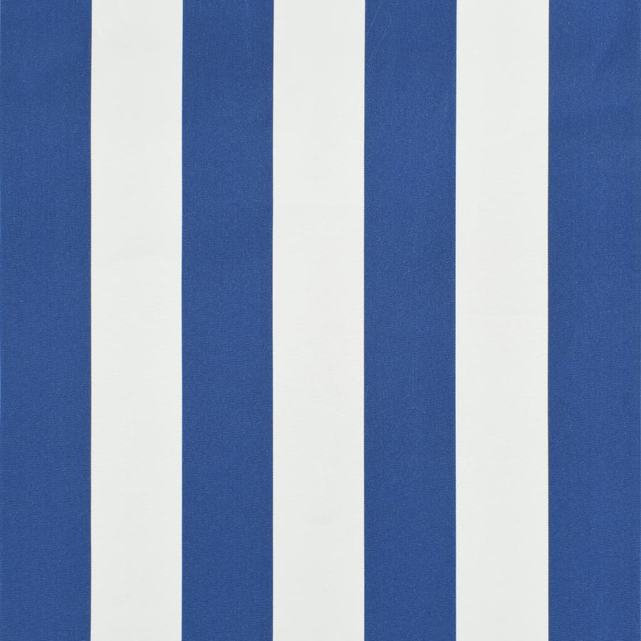 Utdragbar markis 350x150 cm blå och vit