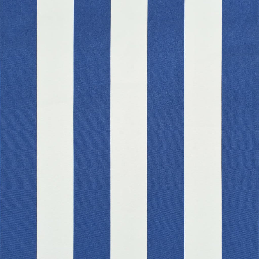 Sisäänkelattava markiisi 400x150 cm sininen ja valkoinen